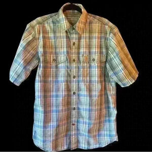Carhartt‎ Force Relaxed Fit M Short Sleeve Button Up Lightweight Plaid Shirt